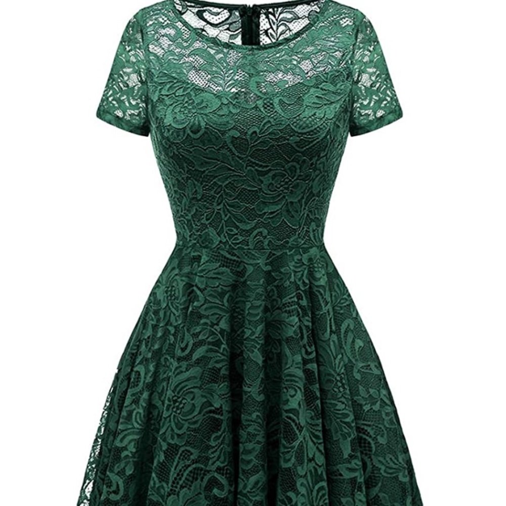 Women's Elegant Flare Floral Lace Asymmetrical